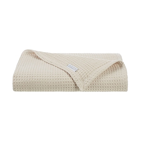 Monarch Brands Aston & Arden Waffle Throw Blanket - Beige P-THROW-WFL-BG